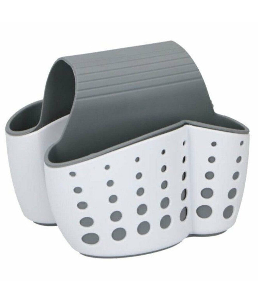 Porta Spugne Organizzatore Portaoggetti Lavello Cucina Salvaspazio 2 Scomparti         