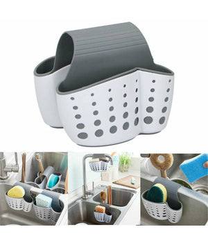 Porta Spugne Organizzatore Portaoggetti Lavello Cucina Salvaspazio 2 Scomparti         