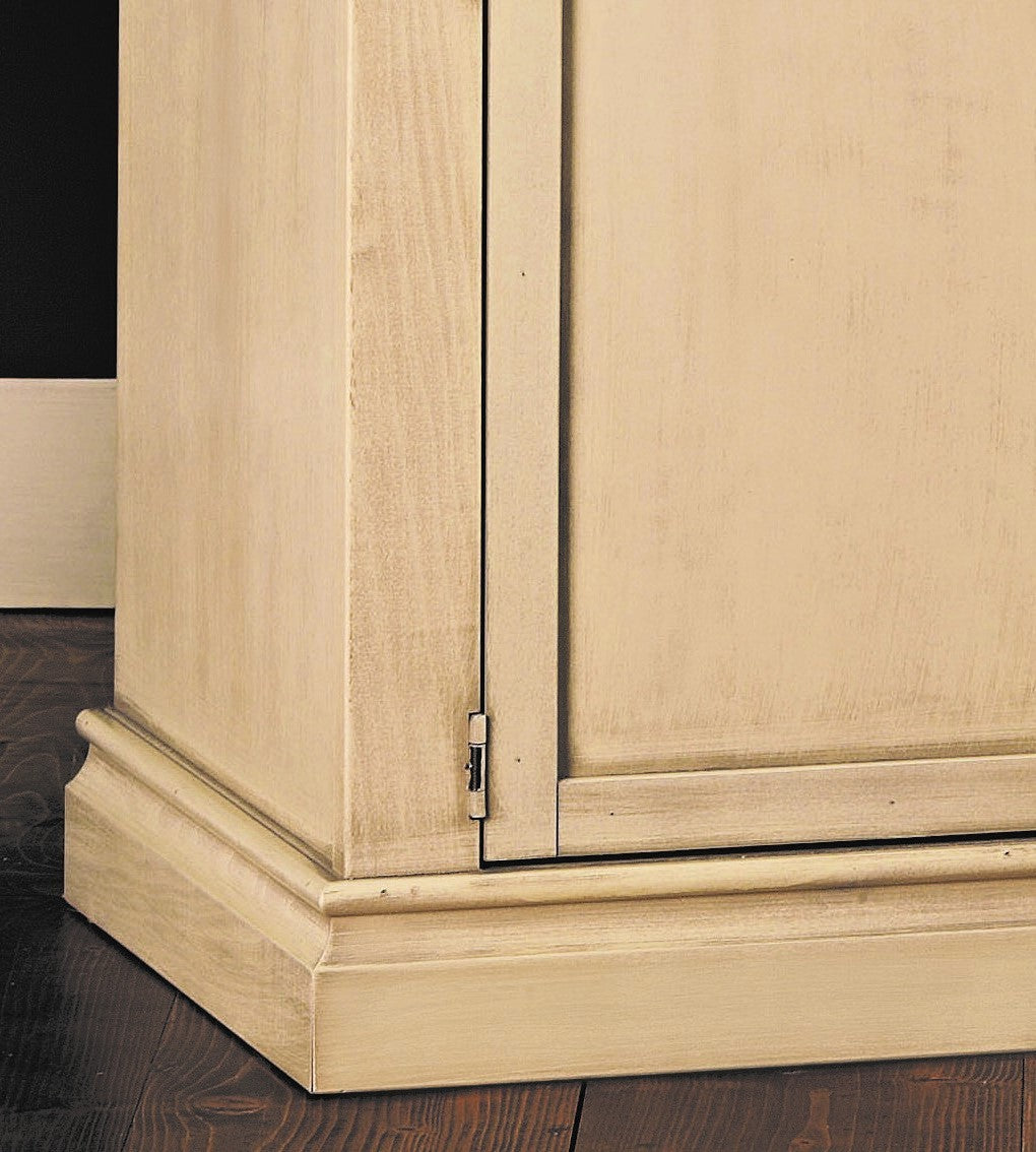 Porta tv 2 in legno shabby avorio patinato 84x40x75 - Mobili 2G