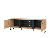 Mobile tv stile industry a 2 ante, finitura Rovere e Nero, ZFM92280011