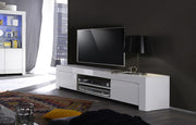Porta TV "Alba" Moderno di Design, Laccato Bianco Lucido ZLCAML-TVG