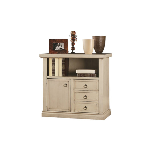 Porta tv in legno arte povera shabby avorio patinato 84xp40x75 - Mobili 2G