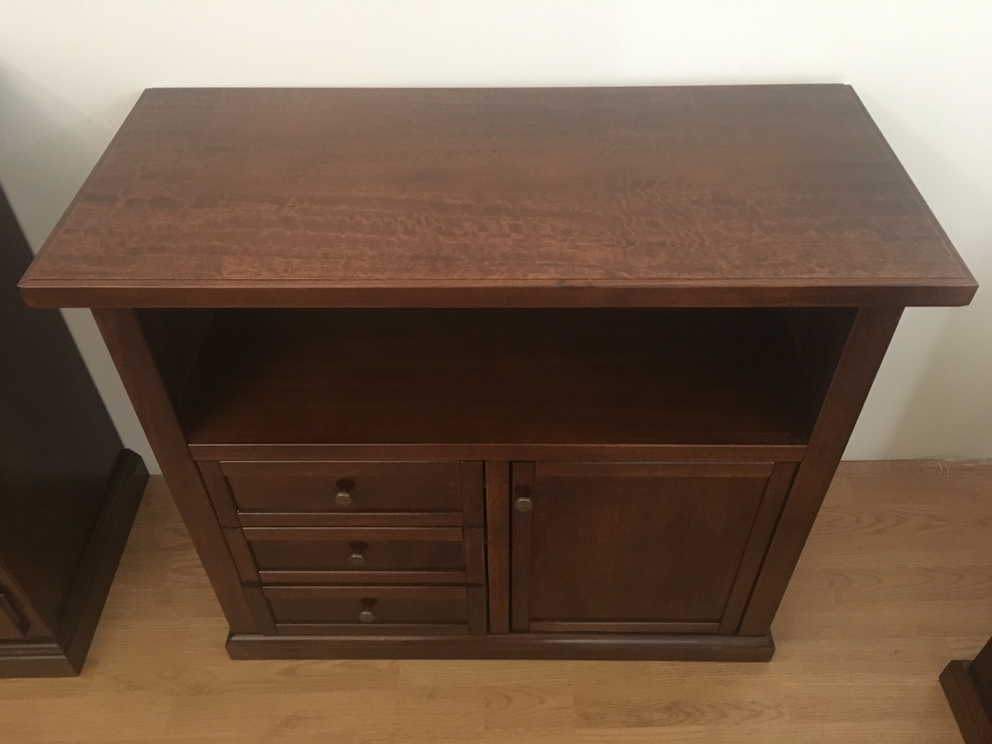 Porta tv in legno arte povera tinta noce 84x40x75 (378) - Mobili 2G