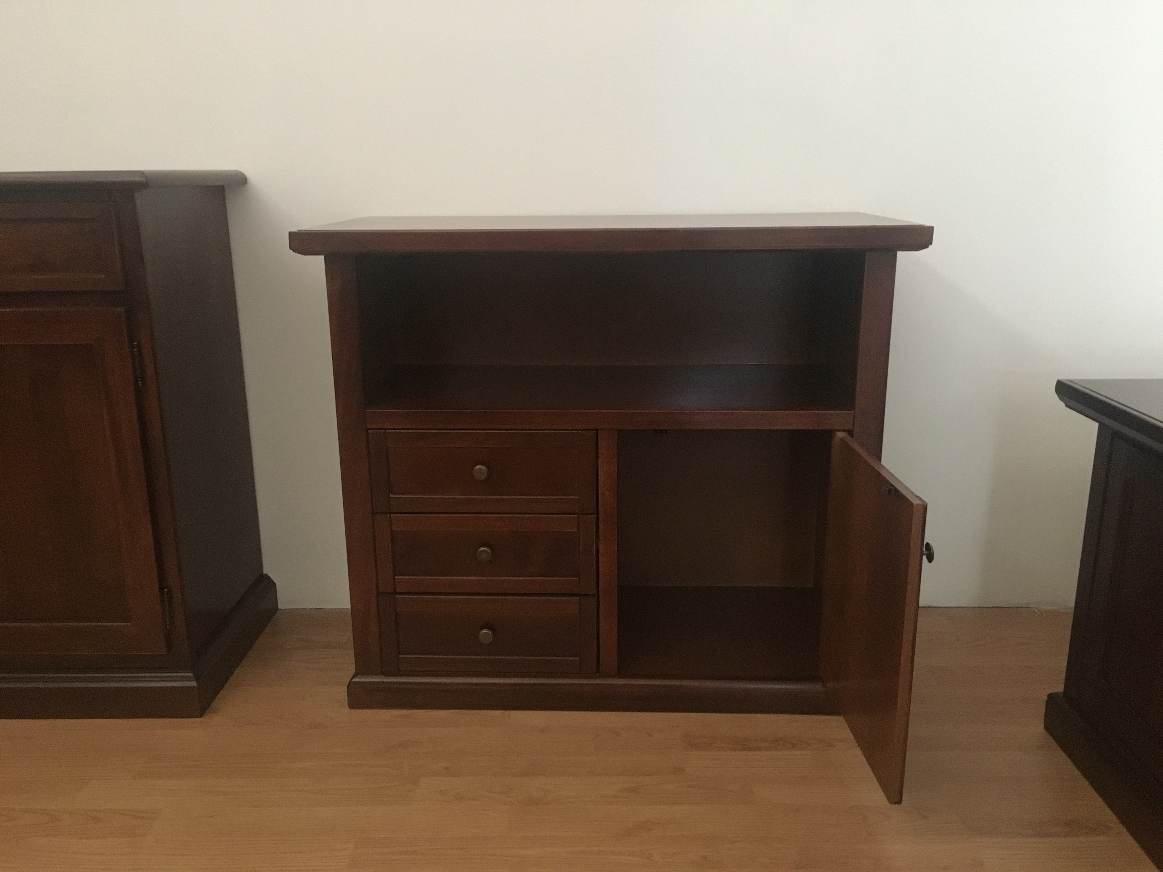 Porta tv in legno arte povera tinta noce 84x40x75 (378) - Mobili 2G