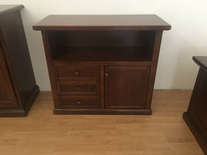 Porta tv in legno arte povera tinta noce 84x40x75 (378) - Mobili 2G