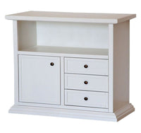 Porta tv in legno shabby chic bianco 84x40x75 (1378) - Mobili 2G