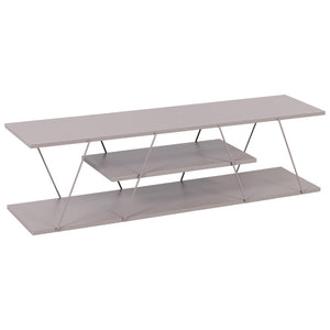 Porta Tv Linear In Metallo+legno Truciolato Tortora Dimensione 120x30x33cm