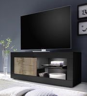 Mobile porta tv design moderno, porta tv Beta Nero e Pero  ZLCBSC-PTNP