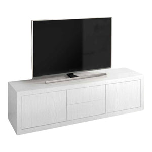 Porta tv rovere laccato bianco 170x45