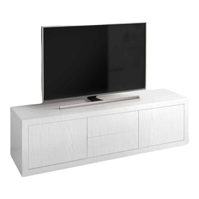 Porta tv rovere laccato bianco 170x45