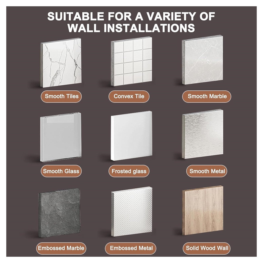 Trade Shop - Porta Utensili Con 6 Ganci Adesivo Appendi Mestoli Porta Coltelli Gadget Da Cucina -