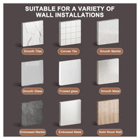 Trade Shop - Porta Utensili Con 6 Ganci Adesivo Appendi Mestoli Porta Coltelli Gadget Da Cucina -