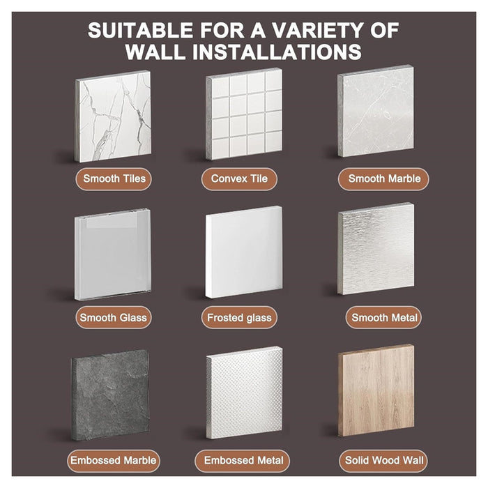 Trade Shop - Porta Utensili Con 6 Ganci Adesivo Appendi Mestoli Porta Coltelli Gadget Da Cucina -