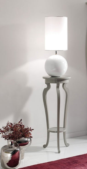 Porta vaso in legno laccato grigio misura diametro 39 h.95