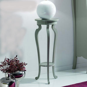 Porta vaso in legno laccato grigio misura diametro 39 h.95