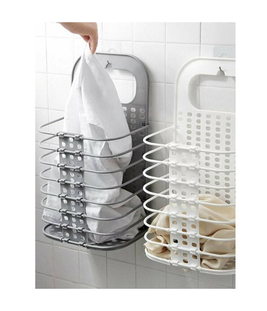 Portabiancheria Cesto Pieghevole Portaoggetti Cestino Biancheria Casa Bagno 70528         