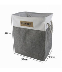 Portabiancheria In Tessuto Manici Sacca Riporre Vestiti Sporchi 35x25x40cm 10627         