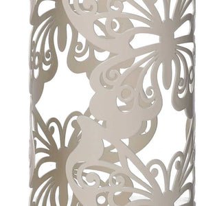 Portabicchiere metallo farfalla crema tondo cm ø8h13.5