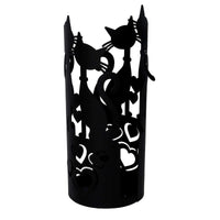 Portabicchiere metallo gatti nero tondocm ø8h13.5