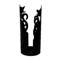 Portabicchiere metallo gatti nero tondocm ø8h13.5