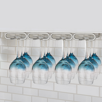 Portabicchieri in 4 linee., Cromato brillo, Acciaio.