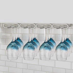 Portabicchieri in 4 linee., Cromato brillo, Acciaio.