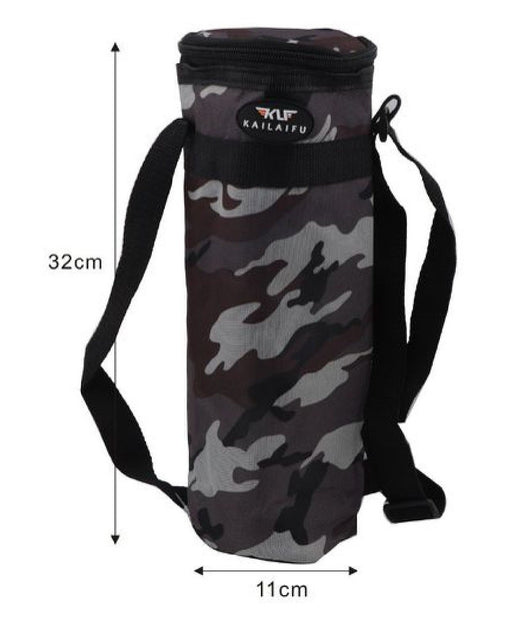 Portabottiglia Termico Militare Borsa 1,5lt Caldo Freddo 11x32cm Escursioni 12816         