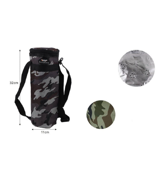 Portabottiglia Termico Militare Borsa 1,5lt Caldo Freddo 11x32cm Escursioni 12816         