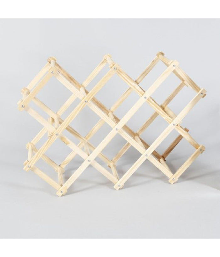 Portabottiglie Cantinetta Legno 8 Bottiglie Scaffale Richiudibile Bottiglia Vino         