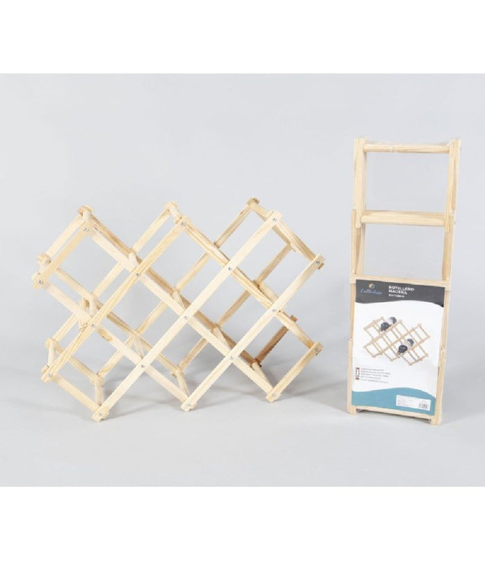 Portabottiglie Cantinetta Legno 8 Bottiglie Scaffale Richiudibile Bottiglia Vino         