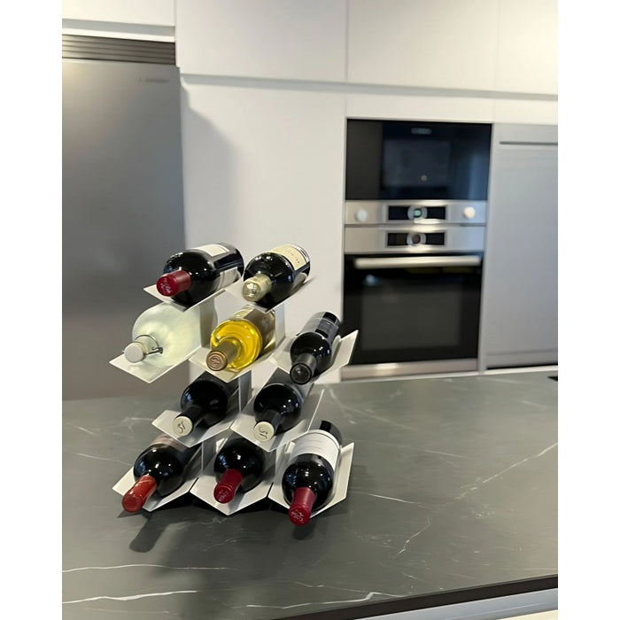 Portabottiglie da tavolo "IN VINO VERITAS", 10 bottiglie