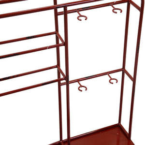 Portabottiglie metallo da muro 2 posti rosso rettangolare cm 59x33h62,5