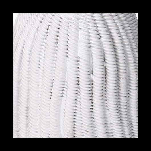 Portacandele resina nappina bianco cm ø14h25,6