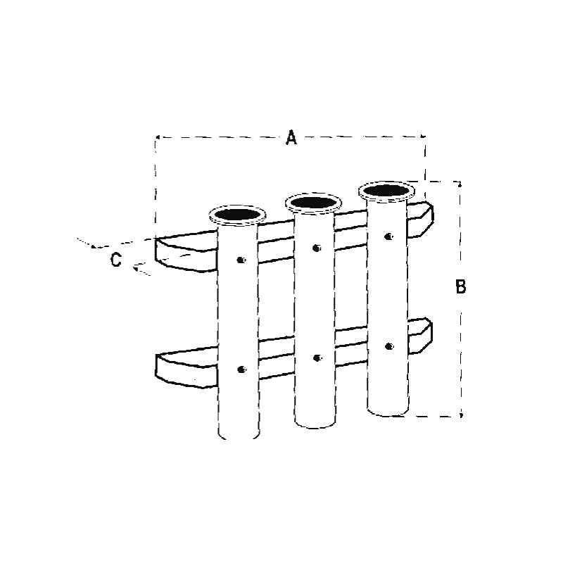 PORTACANNA A PARETE 2 POSTI