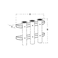 PORTACANNA A PARETE 3 POSTI