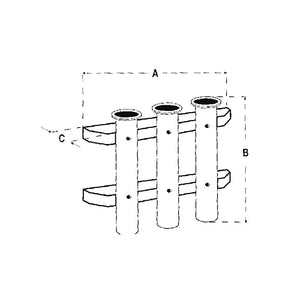 PORTACANNA A PARETE 3 POSTI