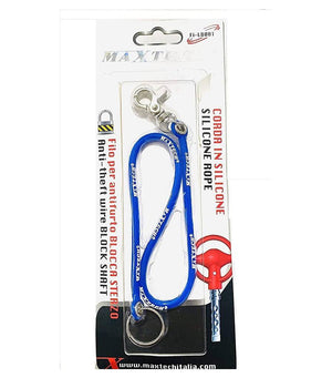 Portachiavi Block Shaft Auto Corda Silicone Antifurto Bloccasterzo Fi-lb001 Blu         