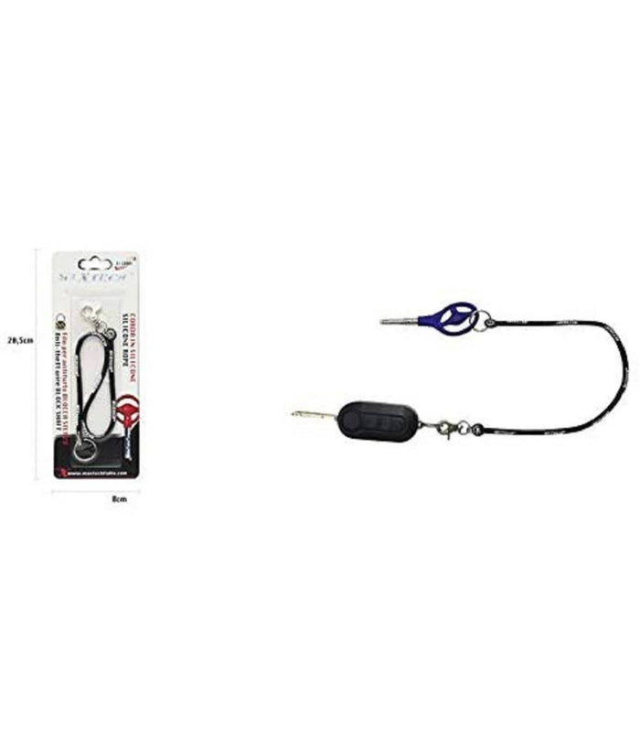 Portachiavi Block Shaft Auto Corda Silicone Antifurto Bloccasterzo Fi-lb001 Nero         