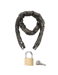 Antifurto lucchetto e catena acciaio rivestita in PVC Loops, bici, grate, cancelli, 6mm, 0.9m, arco 40mm, 2 chiavi - THIRARD