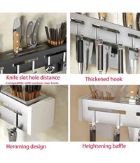 Portacoltelli Da Parete Multifunzione Portautensili Oggetti Da Cucina Organizer         