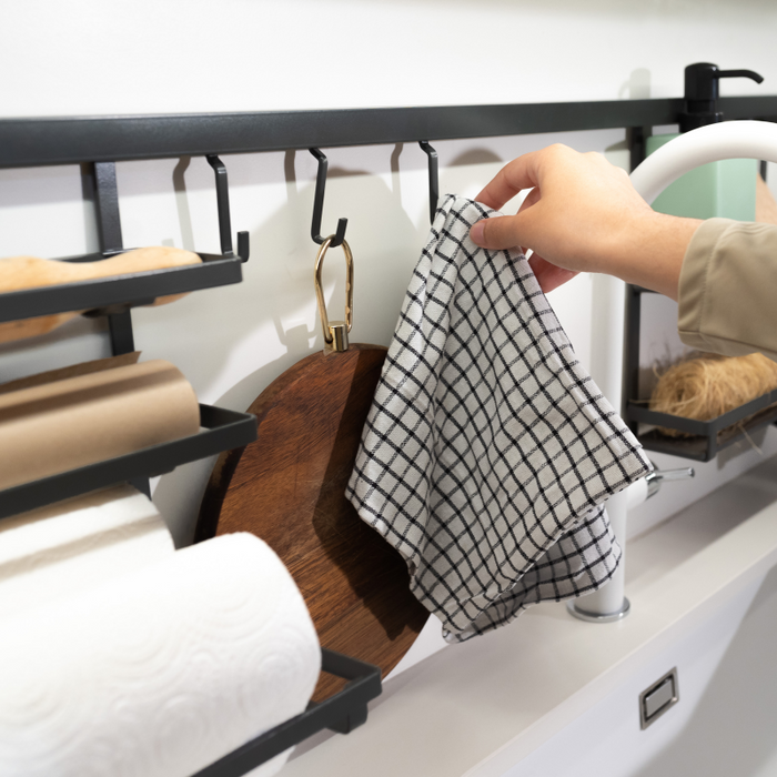 Portacoltelli per cucinaTitane, Grigio antracite, Acciaio e Tecnoplastica.