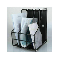 Trade Shop - Portadocumenti Per Ufficio In Metallo 3 Scomparti Da Scrivania Riviste -