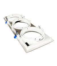 Portafaretti Incasso Triplo Per Faretto Ar111 Rettangolare Orientabile P-ar111-3  Bianco       