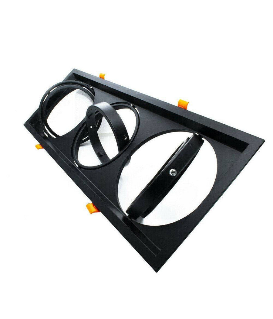 Portafaretti Incasso Triplo Per Faretto Ar111 Rettangolare Orientabile P-ar111-3         