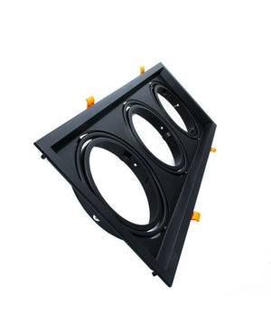 Portafaretti Incasso Triplo Per Faretto Ar111 Rettangolare Orientabile P-ar111-3  Nero       