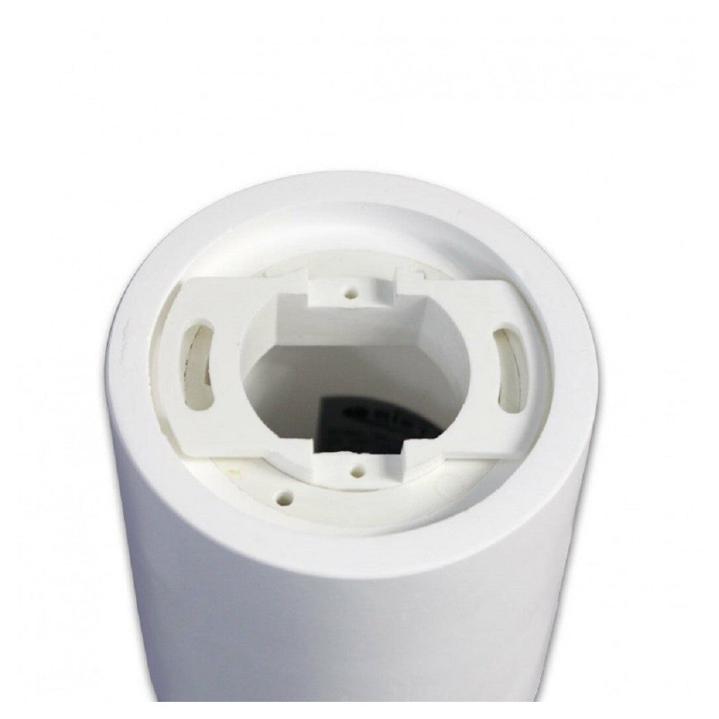 Trade Shop - Portafaretto A Cilindro Gesso Soffitto Verniciabile Supporto Faretti Gu10 Gs-c11 -