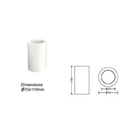 Trade Shop - Portafaretto A Cilindro Gesso Soffitto Verniciabile Supporto Faretti Gu10 Gs-c11 -