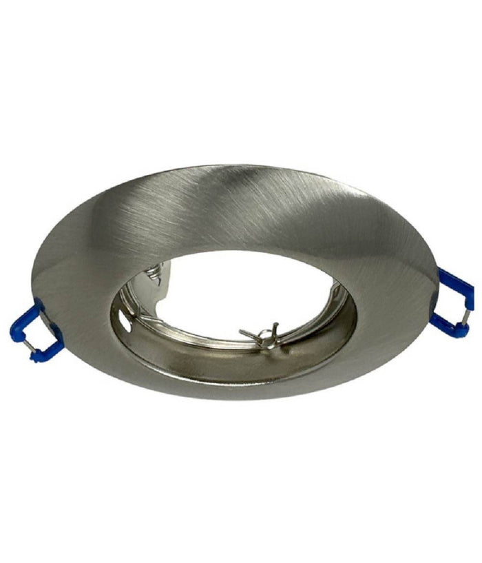 Portafaretto Ad Incasso Fisso Supporto Tondo Per Faretti Lampada In Alluminio P32  Argento       