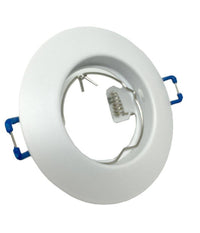 Portafaretto Ad Incasso Fisso Supporto Tondo Per Faretti Lampada In Alluminio P32  Bianco       