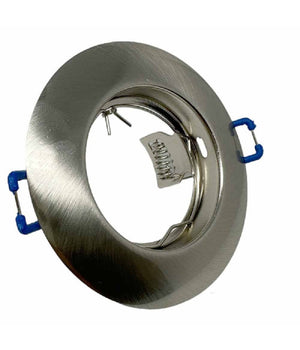 Portafaretto Ad Incasso Fisso Supporto Tondo Per Faretti Lampada In Alluminio P32  Argento       